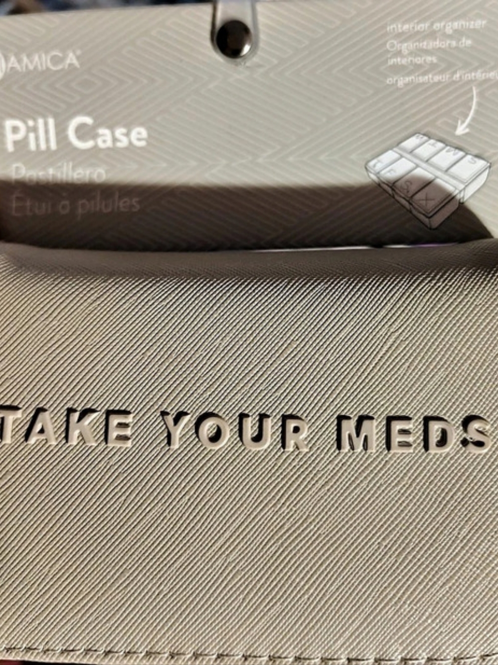 Miamica Take Your Meds Pill Case Gray